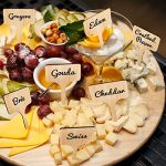 ELEGANT SET: Contains eight black oval slate cheese labels - Image 4