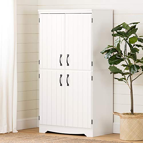 South Shore Farnel 4-Door Storage Cabinet-Pure White