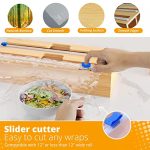 KAKU 3-Grids Wrap Dispenser Sturdy Bamboo Wood Roll - Image 7