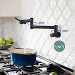 Heyalan Matte Black Pot Filler Wall Mount - Image 5