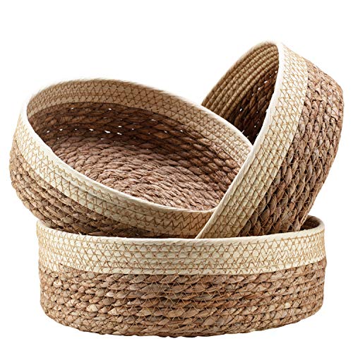 Round Rattan Baskets Set for Organizing
