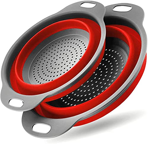 2 Pcs Silicone Kitchen Strainer for Draining Pasta