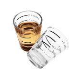 Beautyflier Pack of 2 Cocktail Wine Jigger Clear Glass - Image 3