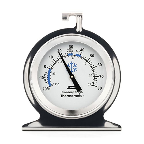 Camco Durable Steel Refrigerator-Freezer Thermometer