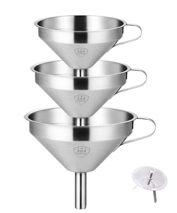 Funnel Kitchen Transfer Liquid Filter Essential Cook Oils