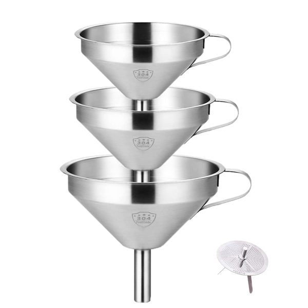 Funnel Kitchen Transfer Liquid Filter Essential Cook Oils