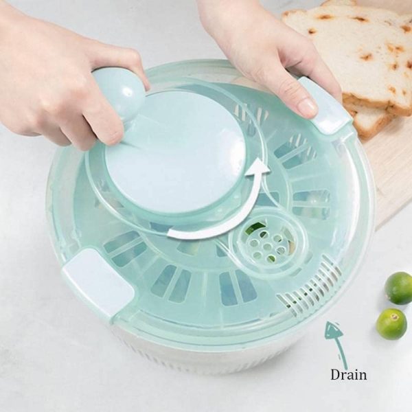 Large Plastic Kitchen Salad Spinner 5 Litres - Image 5
