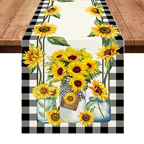 Hexagram Sunflower Table Runners 13x72 Inches
