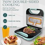 750W Electric Panini Press Grill with Non-stick Removable Plates - Image 3