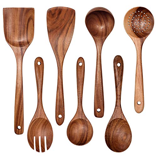 Wooden Non-Stick Kitchen Pan Toolset 7 Pieces Set