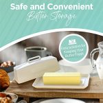 PriorityChef Ceramic Butter Dish with Lid for Countertop - Image 2