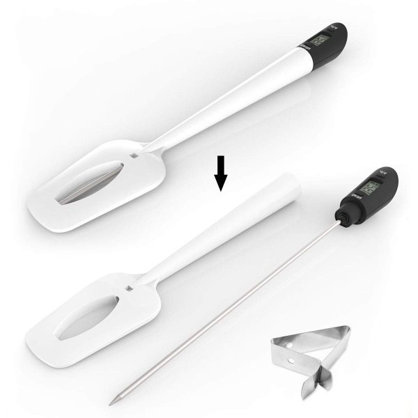 Candy Thermometer Spatula with Pot Clip & 9" Probe