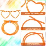 8 Pieces Drinking Straw Eyeglasses Plastic Silly Straw - Image 3