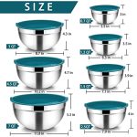 Stainless Steel Metal Nesting Salad Bowls with Lids - Image 2