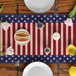Artoid Mode Watercolor Strips and Stars Table Runner - Image 5