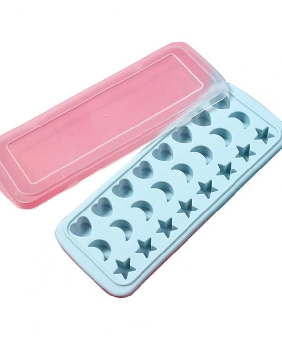 Ice Cube Tray with Lid Stars Moons