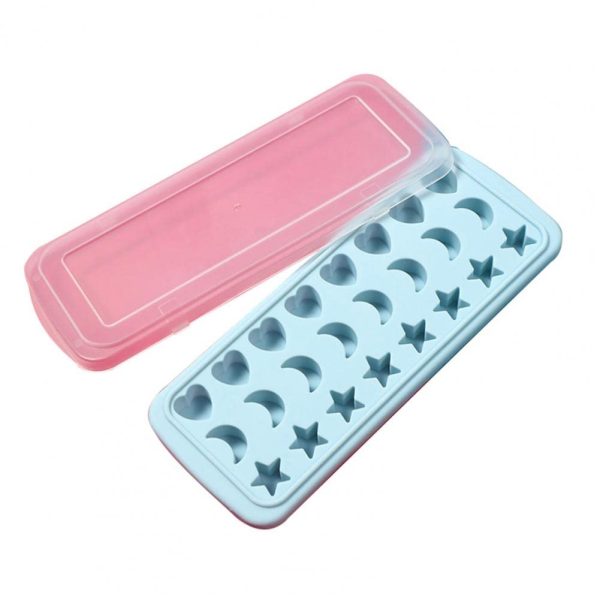 Ice Cube Tray with Lid Stars Moons