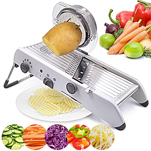 18 Types Adjustable Mandoline Slicer Stainless Steel