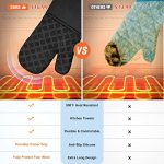 500℉ Heat Resistant Oven Gloves with Kitchen Towels - Image 2
