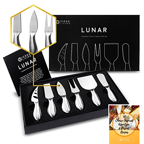 LUNAR Premium 6-Piece Cheese Knife Set