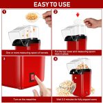 GOFFUGT 1200W Hot Air Popcorn Popper Maker - Image 4