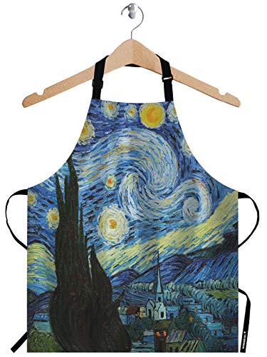 WONDERTIFY Van Gogh Classic Arts Starry Night Apron