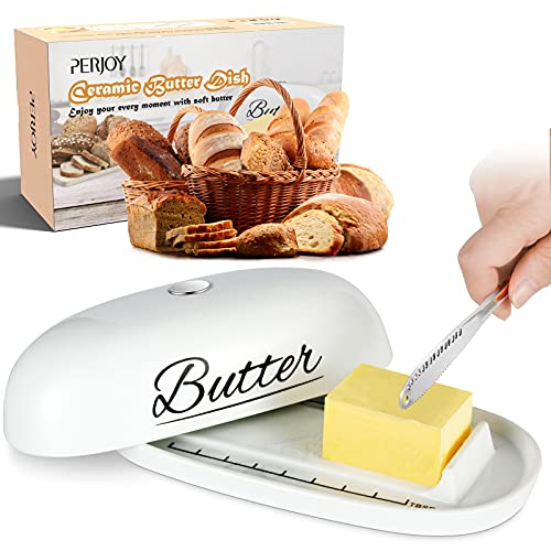 Perjoy Butter Dish, Butter Dish with Lid and Knife