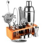 Cocktail Shaker Set 17pcs Bartender Kit with Stand
