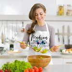 Personalized Kitchen Apron Initial Name Flowers Design - Image 6