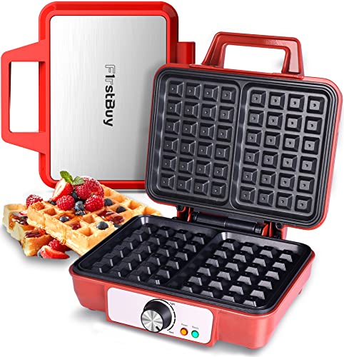1080W Small Waffle Iron with Adjustable Temperature