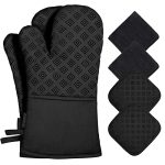 500℉ Heat Resistant Oven Gloves with Kitchen Towels
