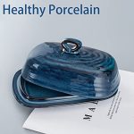 Elegant Porcelain Butter Dish with Handle – Perfect for Countertops & Kitchens - Image 3