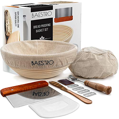 9 Inch Bread Banneton Proofing Basket Round Set
