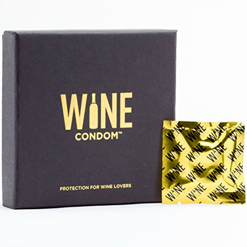 Wine Condoms - Air-Tight Bottle Stoppers in Tuxedo Black, Set of 6
