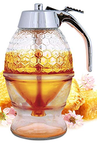 Hunnibi Honey Dispenser No Drip Glass