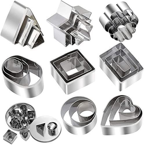 24 Piece Homemade Mini Cookie Cutters Shapes
