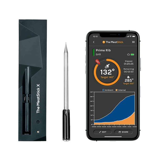 MeatStick X Set 260ft Wireless Meat Thermometer