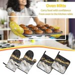 Marble Oven Mitts and Pot Holders 4pcs Sets - Image 7
