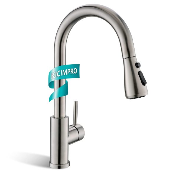 Kicimpro Kitchen Faucet with Pull Down Sprayer Brushed Nickel