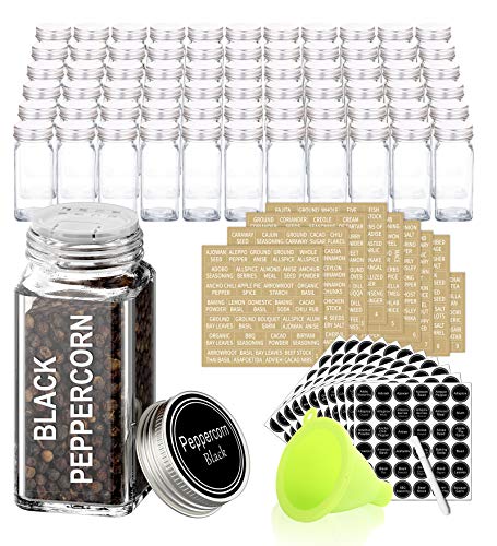 Chalk Marker and Funnel Complete Set Glass Spice Jars