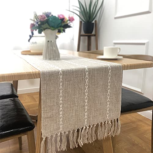 FLPYARD Braided Farmhouse Table Runner Vintage