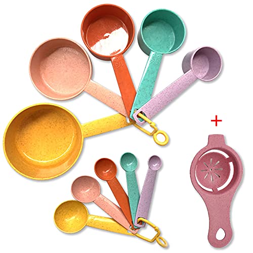 Plastic Measuring Cups and Spoons Set