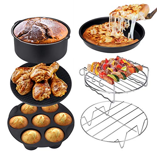 Ultrean Air Fryer Accessories, Set of 6 Fit All 5.8Qt