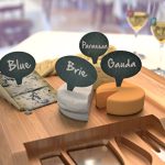 Cheese Marker Gift Set of 4 Cheese Labels & 2 Chalk Markers