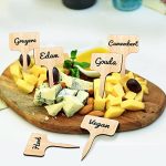ELEGANT SET: Contains eight black oval slate cheese labels - Image 5