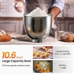10.6 QT 800W Full Metal Body Tilt-Head Food Mixer - Image 2