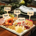 ELEGANT SET: Contains eight black oval slate cheese labels - Image 7