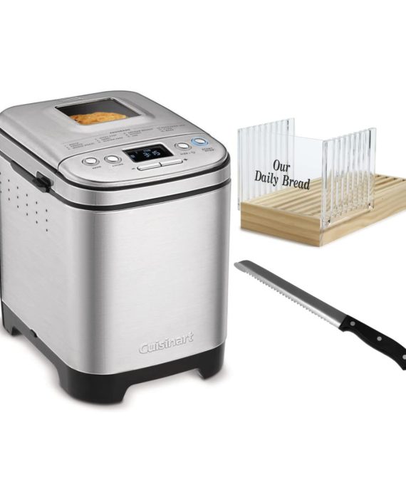 Bread Maker with Bread Slicer and 8-Inch Stainless Steel