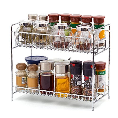 EZOWare 2-Tier Standing Spice Seasoning Rack