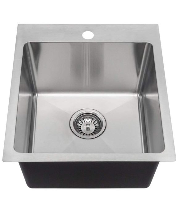 MR Direct Topmount Single Bowl 3/4-Inch Radius Kitchen Sink